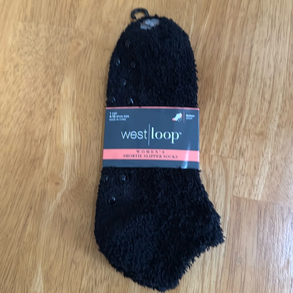 NWT West Loop Gripper Slipper Socks Women Shoe Sz 4-10 1 pr Grip Dots